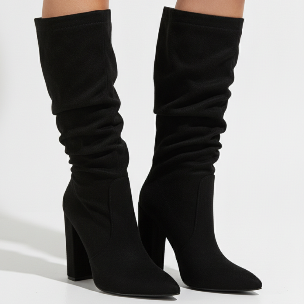 Women's Slouch Boots | Pointed Toe & Block Heel 9