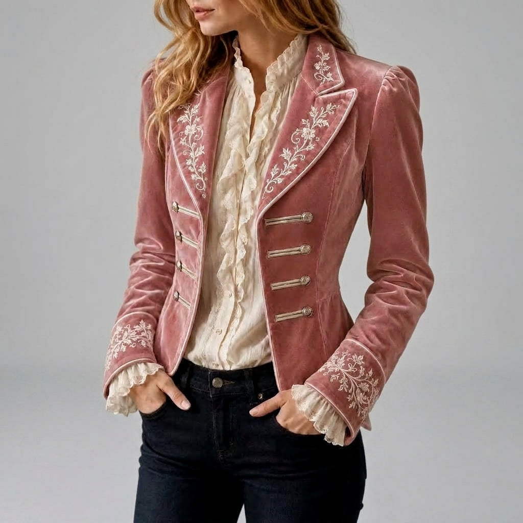 Women's Tailored Jacket | Embroidered & Structured Fit 3