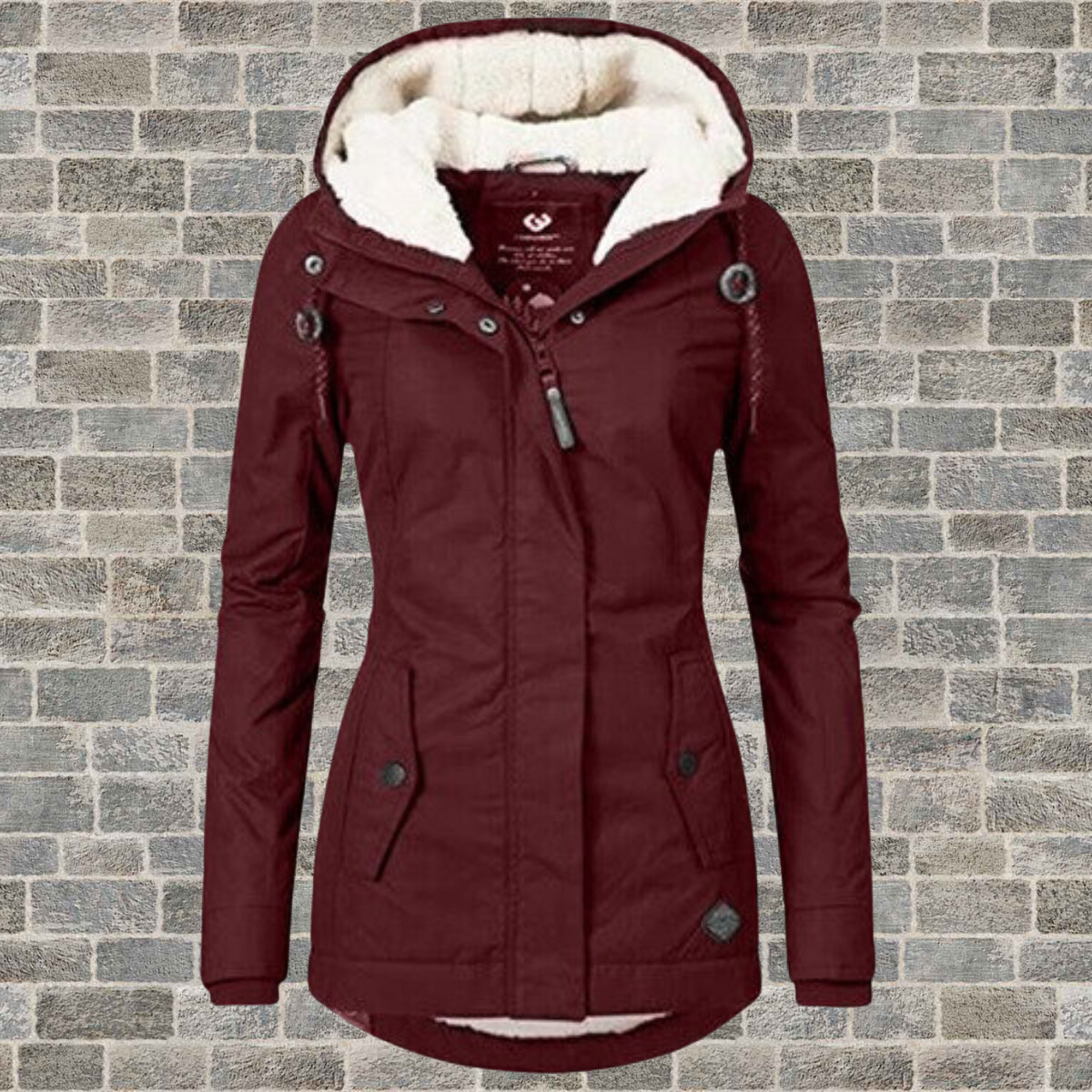 Women's Winter Coat | Hooded & Double Fastening 7