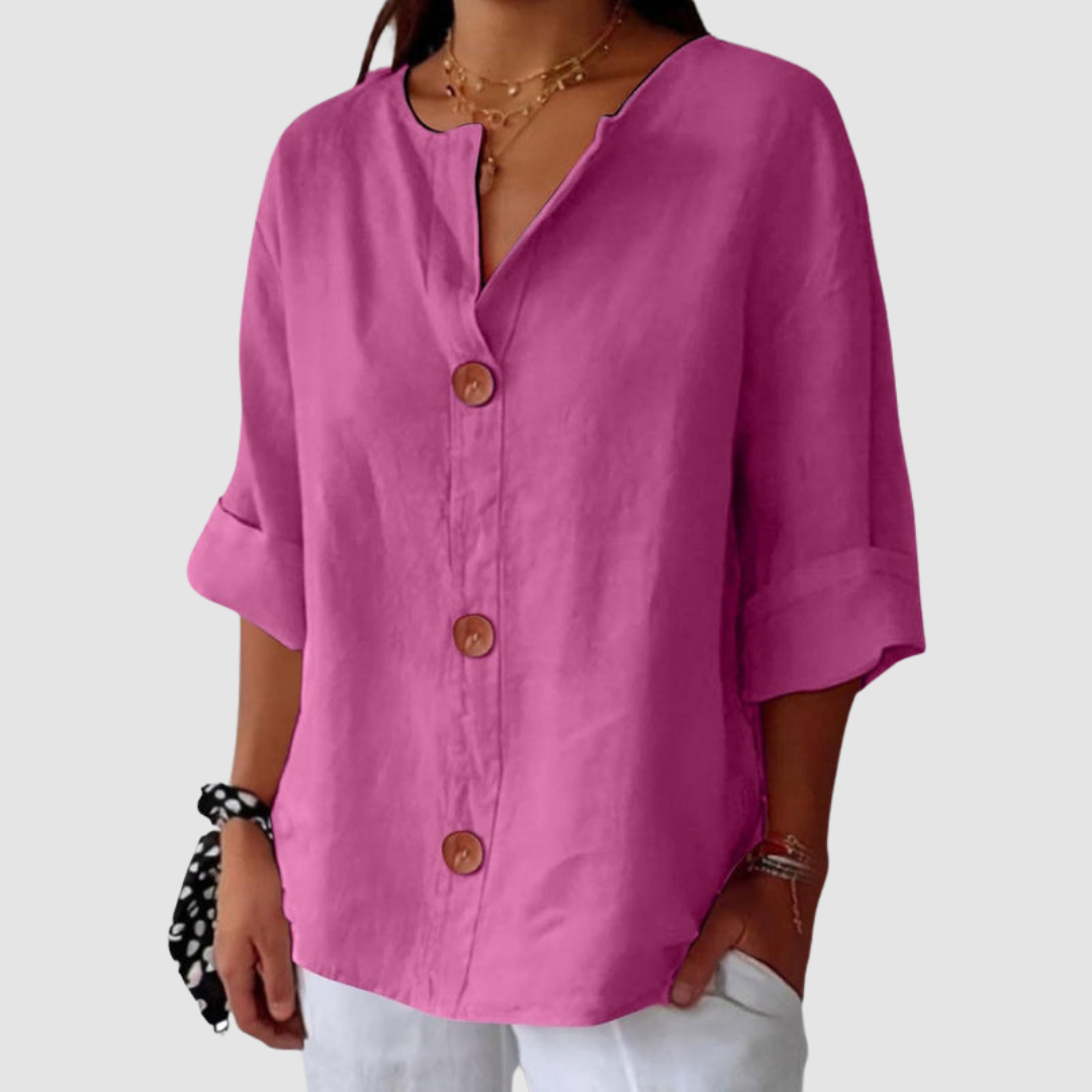 Leah™ Casual Linen Blouse 11
