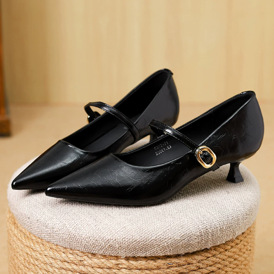 Olivia – Square Tip High Heeled Mary Jane Shoes 2