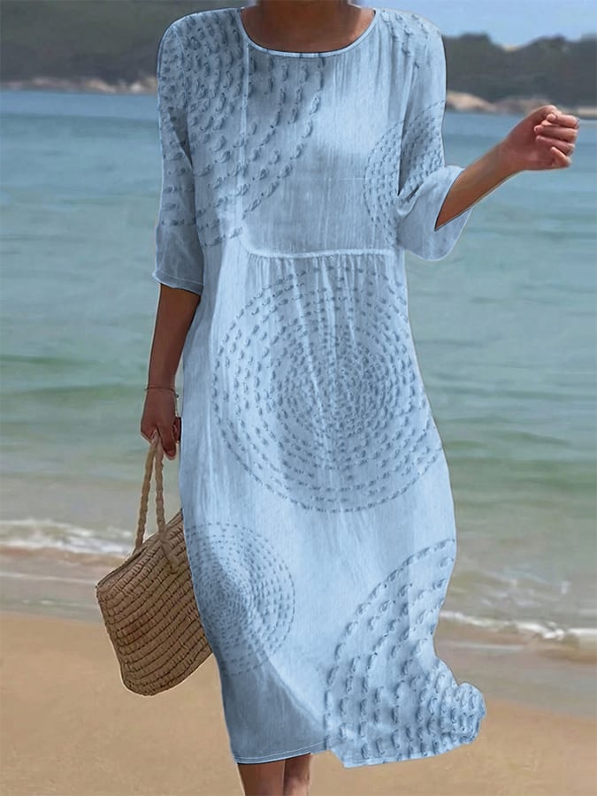Pavellea - Midi Dress Cotton Linen Texture 5