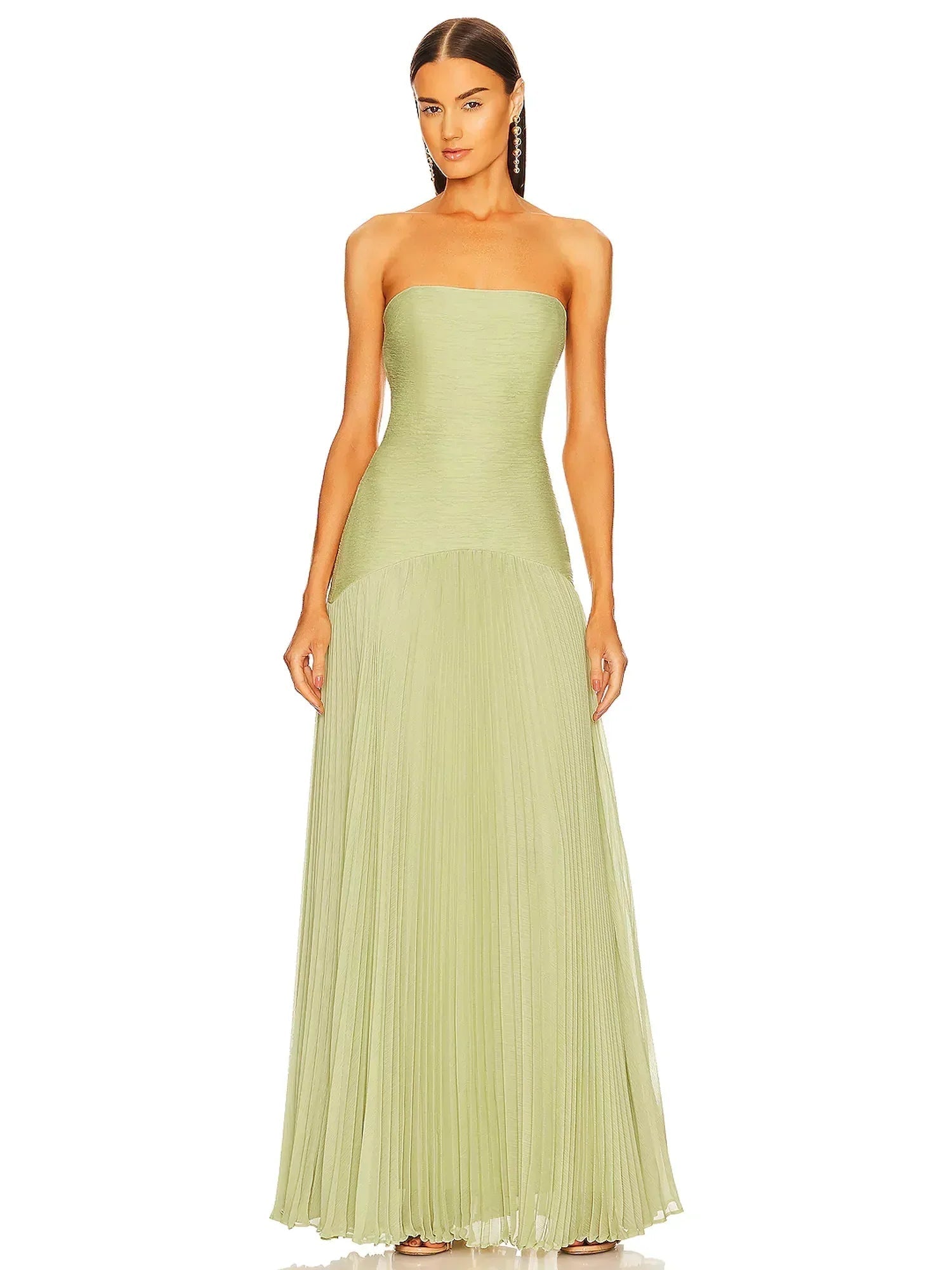 Pleated Maxi Dress Women