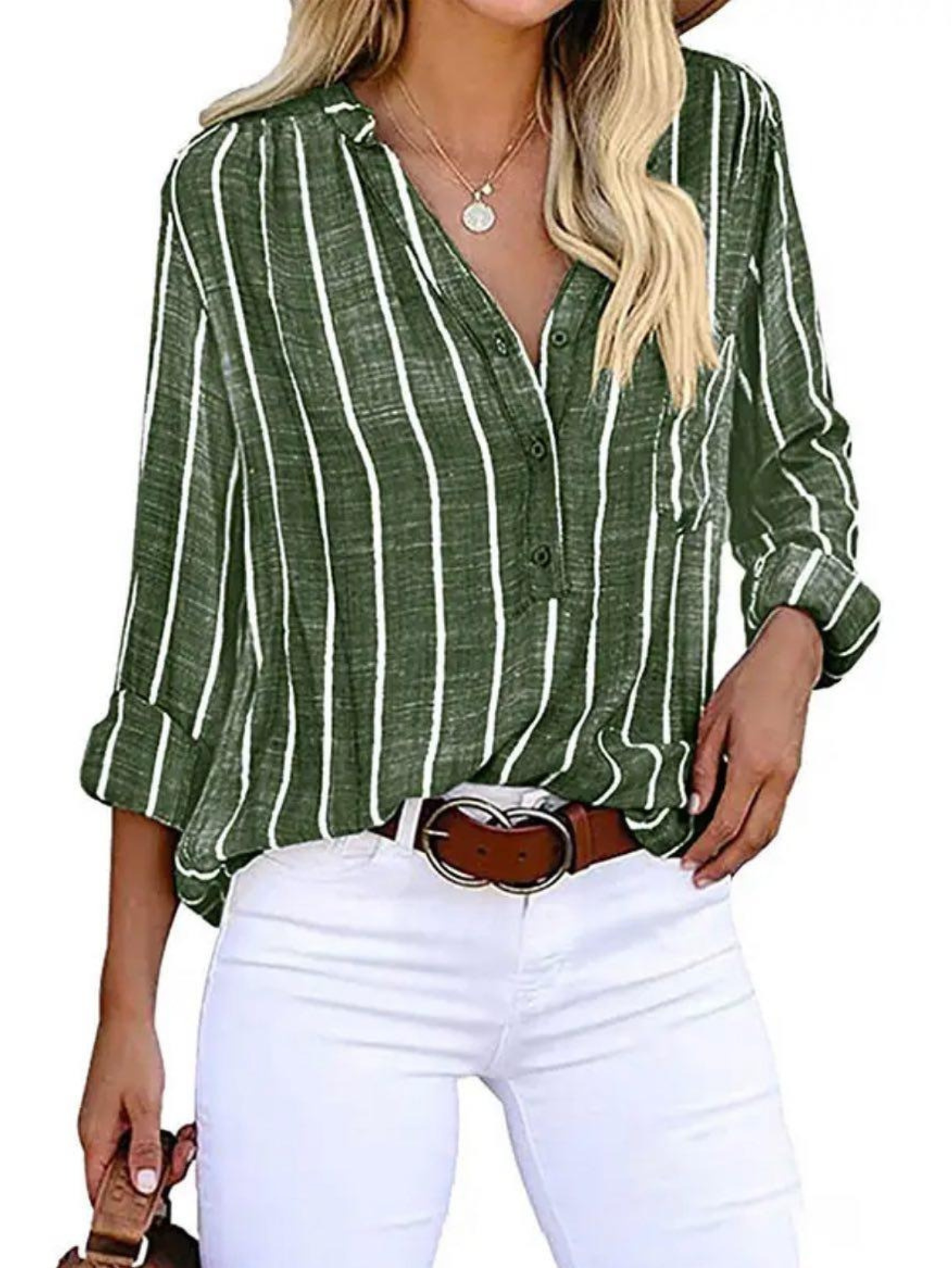 Women’s Blouse | Vertical Stripe Casual 5