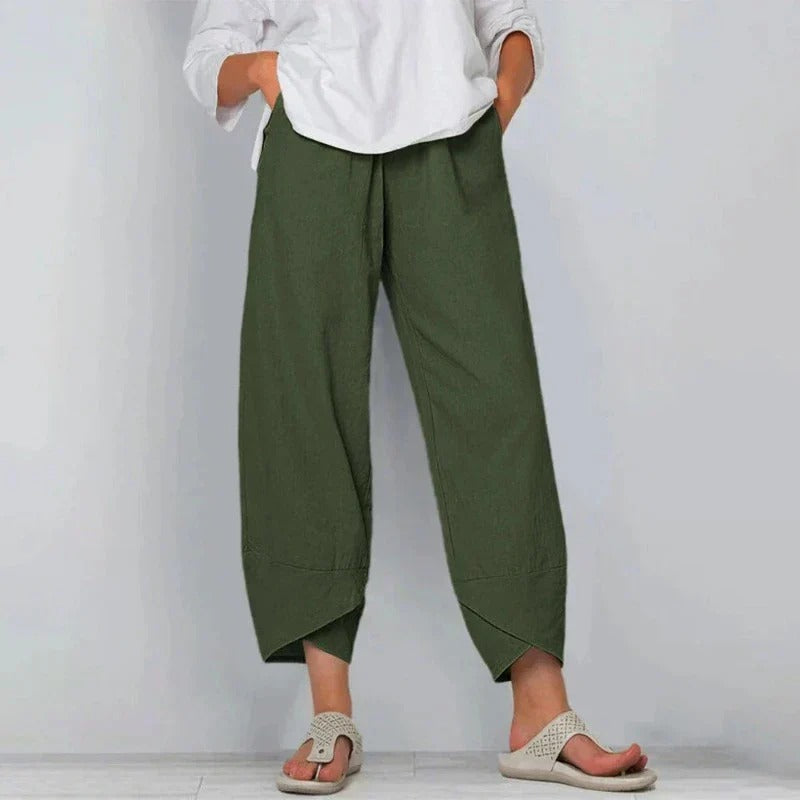 Women's Summer Pants | Wide Leg Cropped Hem 2