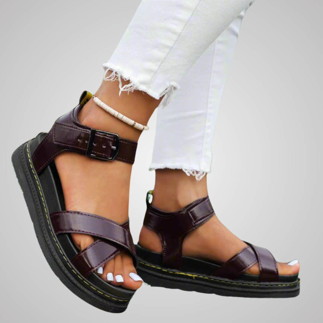 Women's Sandals | Chunky Platform Sandals With Crossover Straps