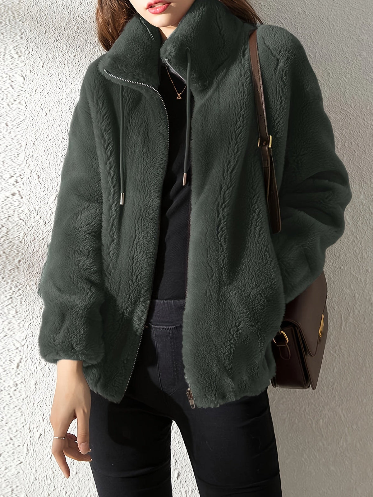 Women's Short Jacket | Stand Collar & Relaxed Fit