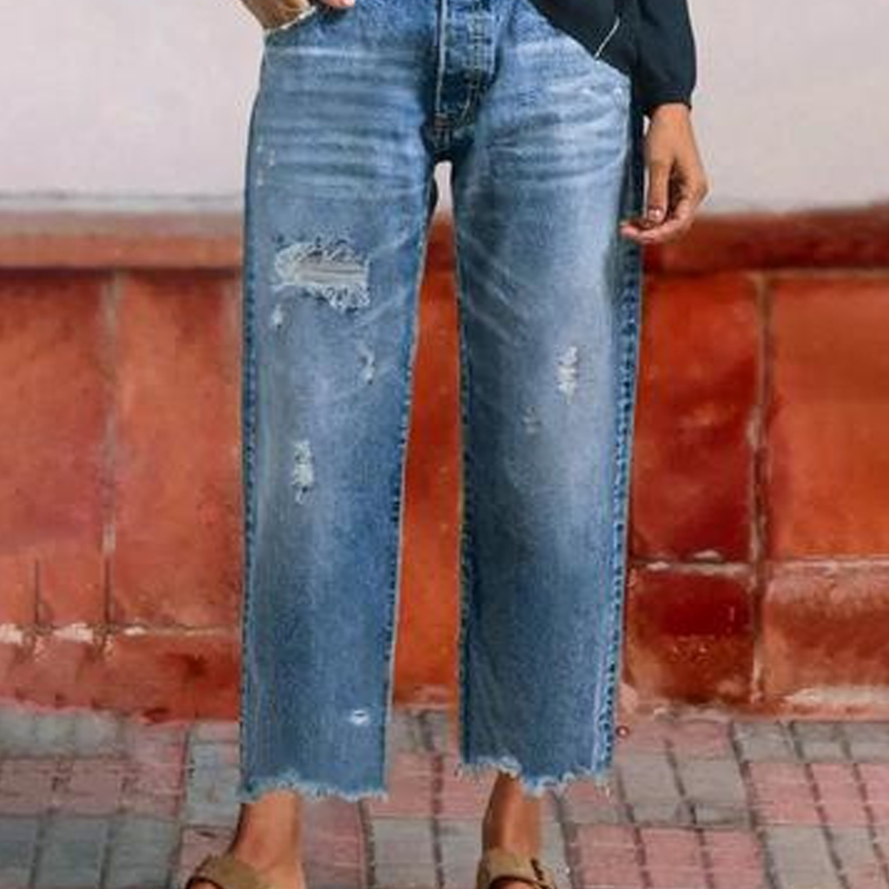 Women's Cropped Jeans | Straight Cut & All-Day Comfort 14