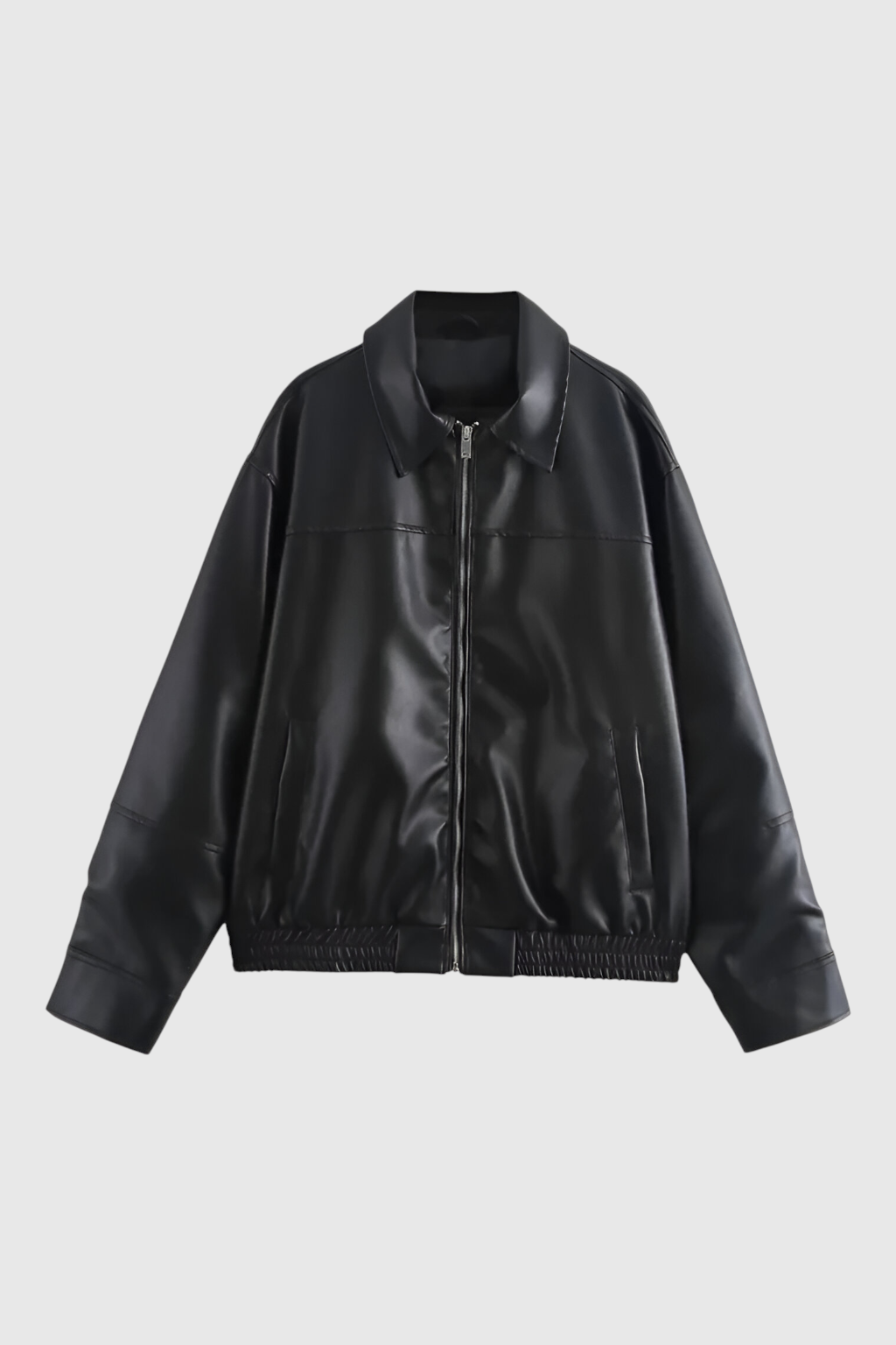 Brown loose fit aviator jacket for women by Lumina Wear, featuring a stylish and comfortable design with a front zipper and collar.