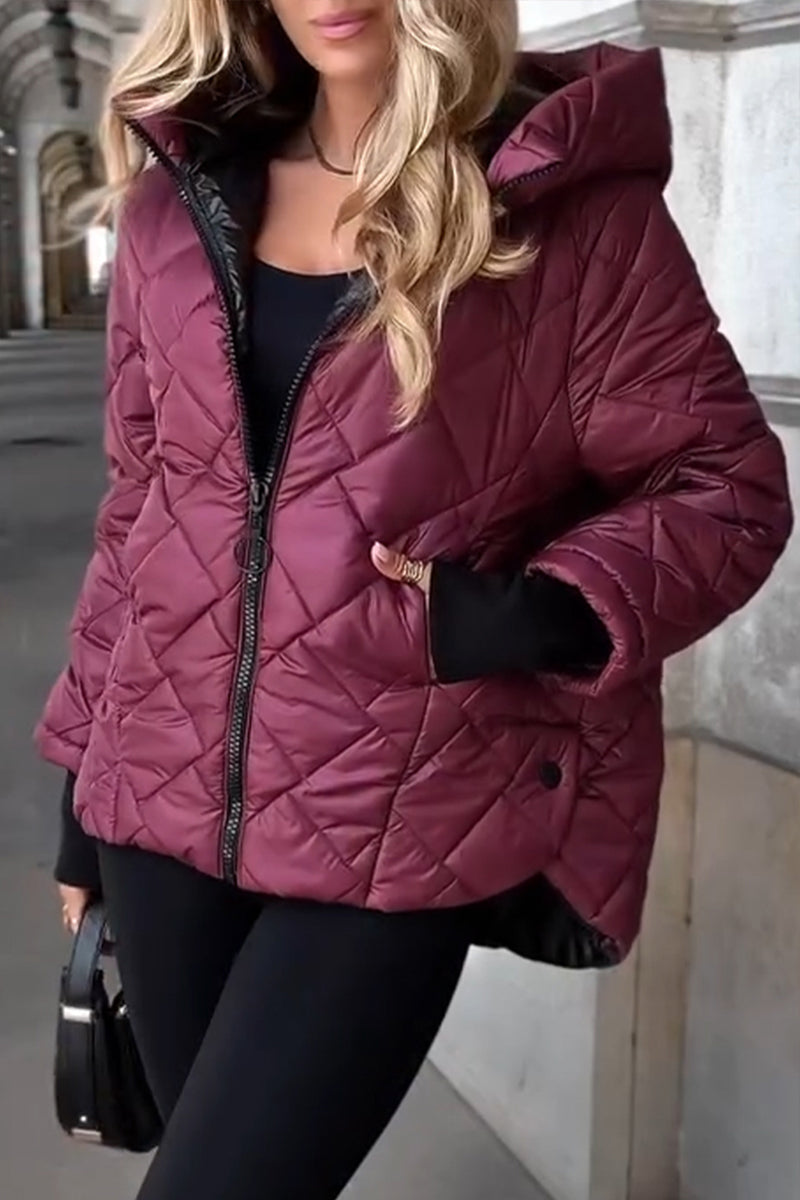 Women's Puffer Jacket | Diamond Quilted & Hooded 5
