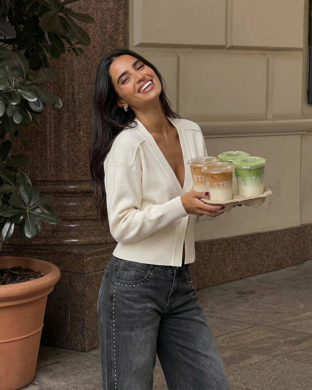 Women's Cropped Cardigan | Structured Shoulder Design 2