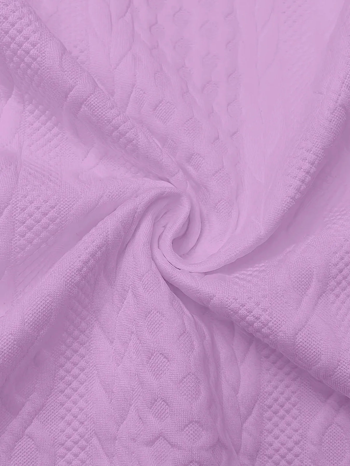 Pink cable knit zip up hoodie with ribbed cuffs and hood