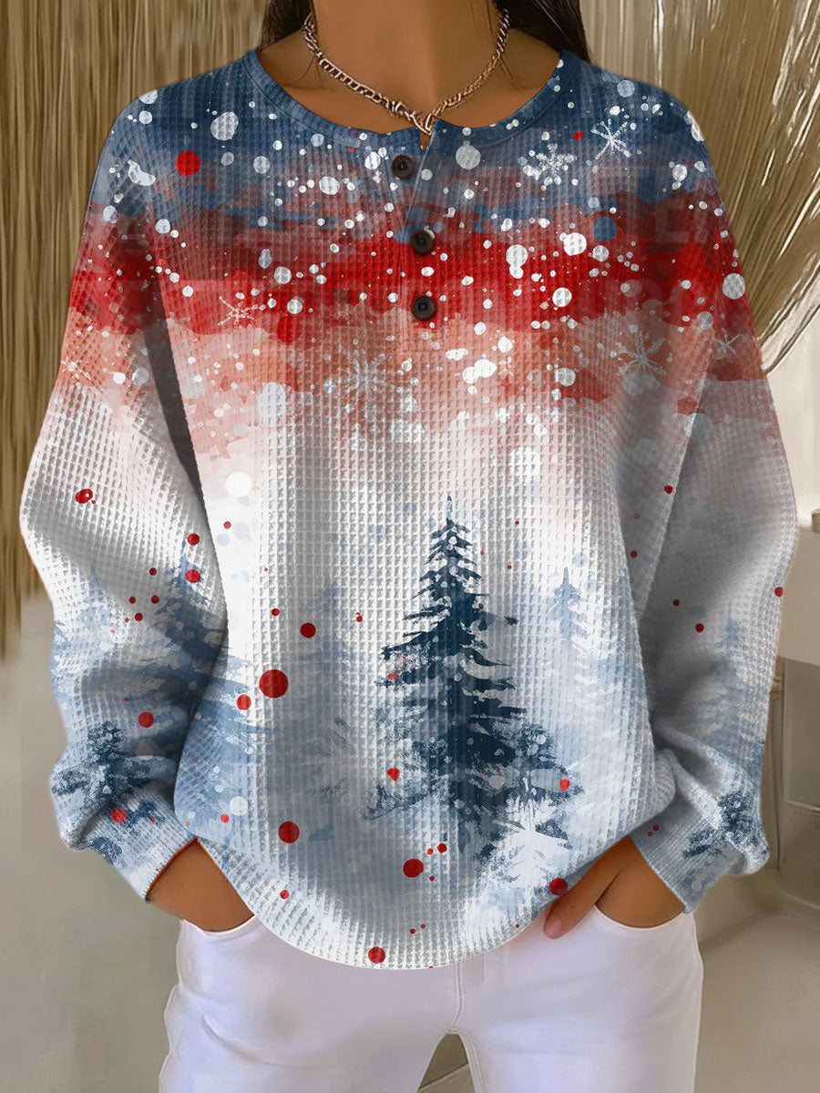 Women's Sweater | Soft & Warm Pine Tree Print 1
