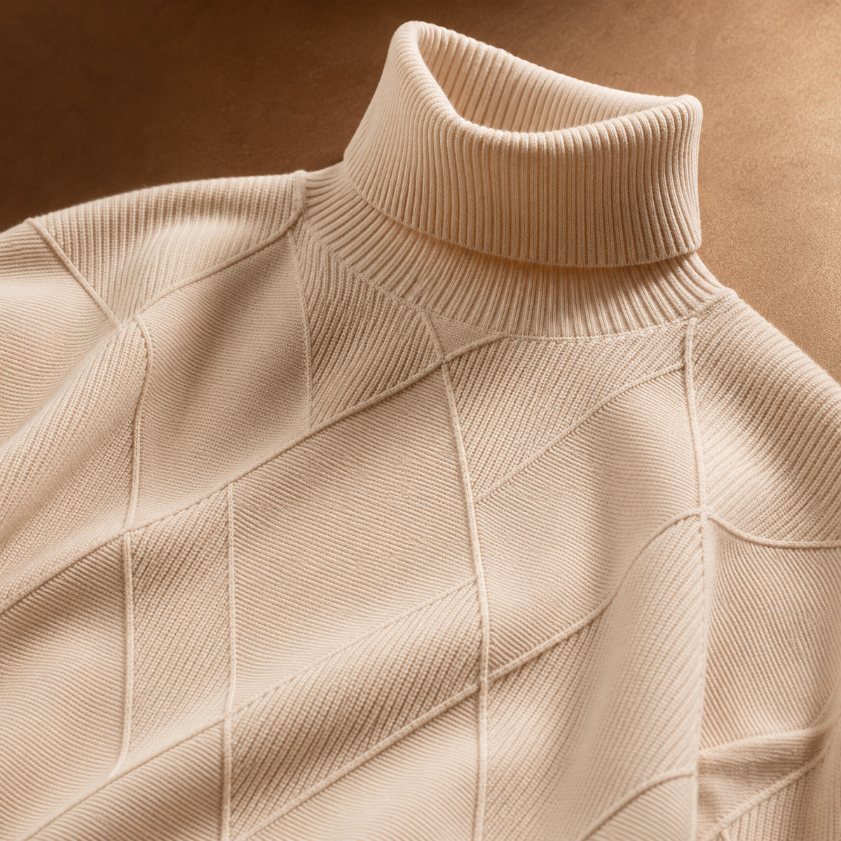 Women's Turtleneck Jumper | Textured Knit & Relaxed Fit 3