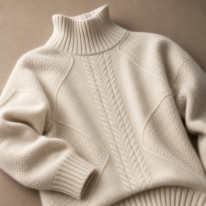 Women's Mock-Neck Sweater | Cable Knit & Warm 7