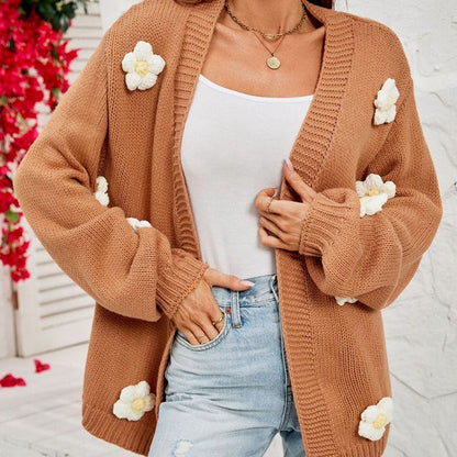 Women's Casual Cardigan | 3D Floral Design 2