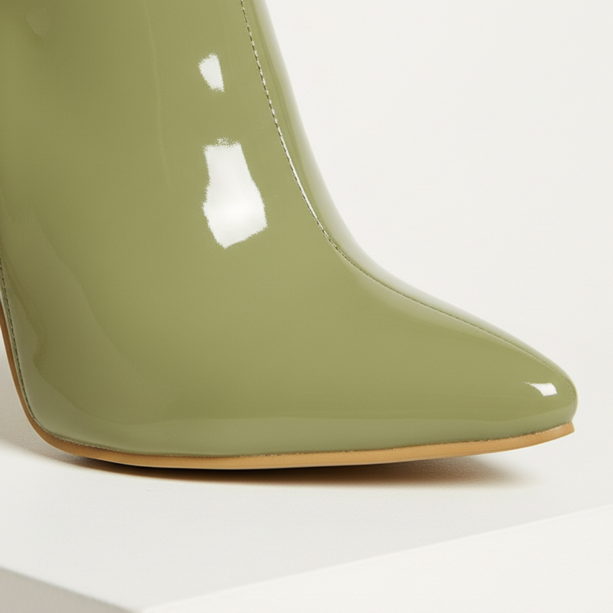 Women's Gloss Ankle Boots | Stiletto Heel & Studded Detail 3