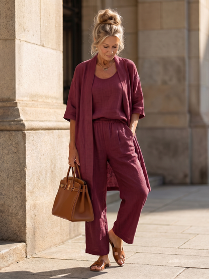 Women's Three Piece Trouser Set | Relaxed Fit & Lightweight 12