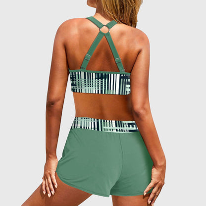 Janelle - Ribbed High-Waisted Swimwear for Beach Days