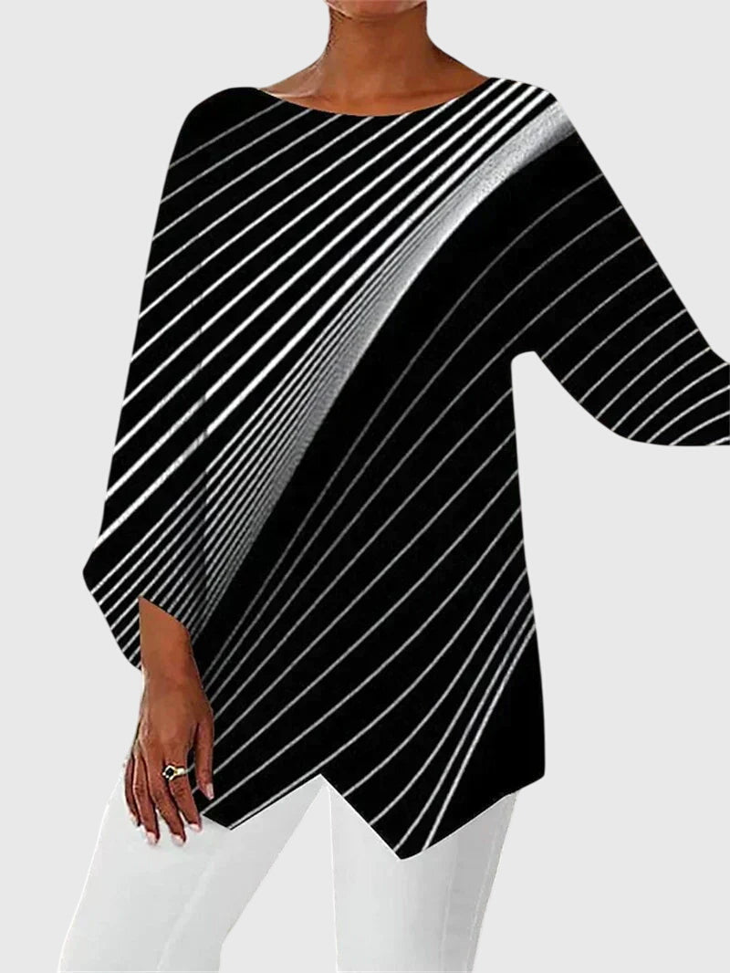 Women's Crew Neck Top | Chic Printed Design & All-Day Comfort 2