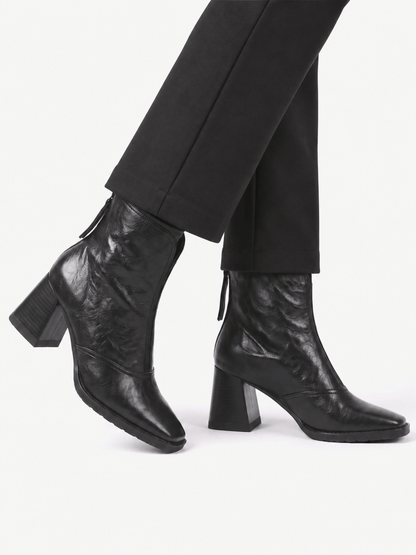 Women's Ankle Boots | Square Heel & Zip Fastening 3