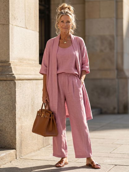 Women's Three Piece Trouser Set | Relaxed Fit & Lightweight 1