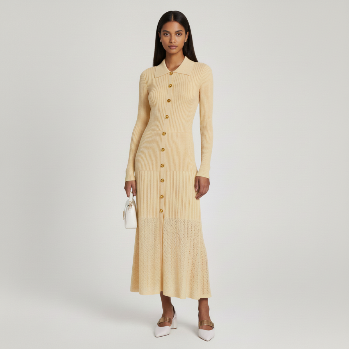 Women's Knit Dress | Collared Neckline & Flattering Fit 1