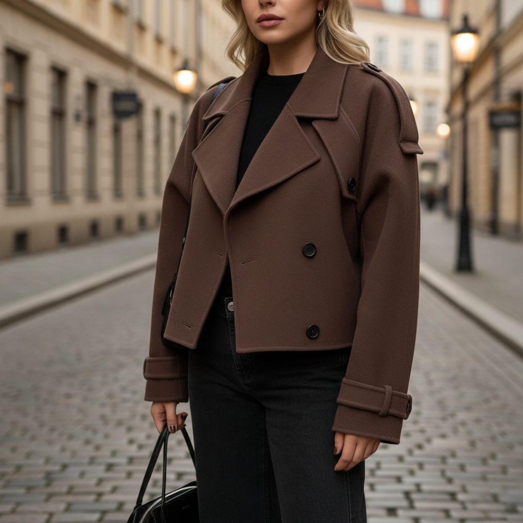 Women's Double-Breasted Jacket | Warm & Elegant