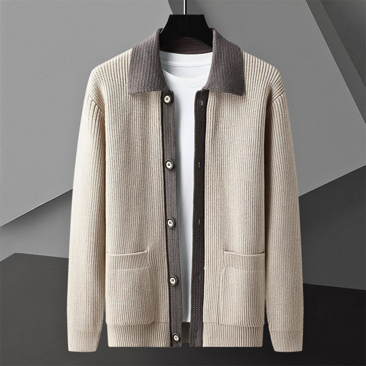 Women's Knit Cardigan | Ribbed Texture & Casual Drape 1