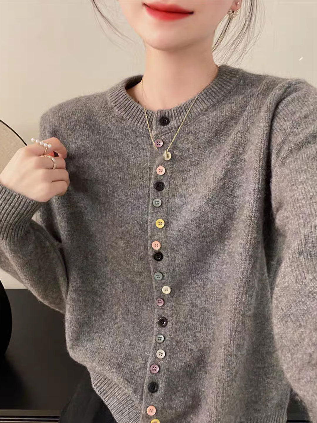 Women's Knit Cardigan | Buttoned Front & Soft Comfort 2