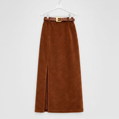 Women's Straight Skirt | Belted Waist Design 2