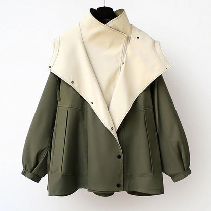 Amelia Asymmetrical Two-Tone Jacket - York Miller