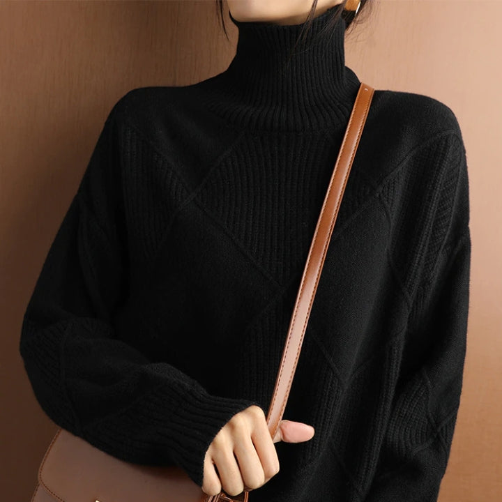 Chic Diamond Knit Sweater for Any Occasion