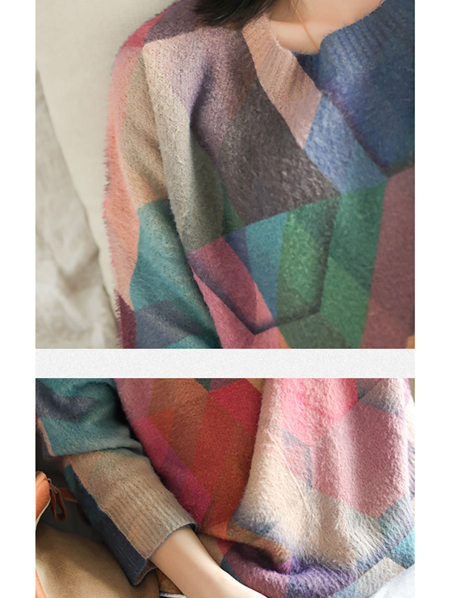 Women's Geometric Sweater | Loose Fit & Cosy Comfort 7