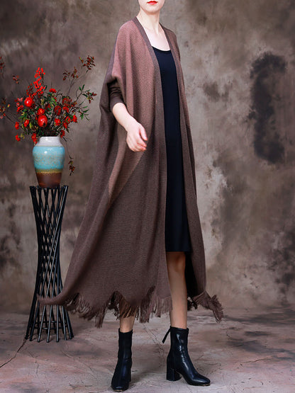 Women's Patchwork Coat | Irregular Cut & V-Neck Style 8