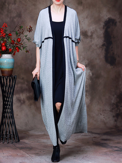 Women's Long Coat | V-Neck & Loose Fit 1