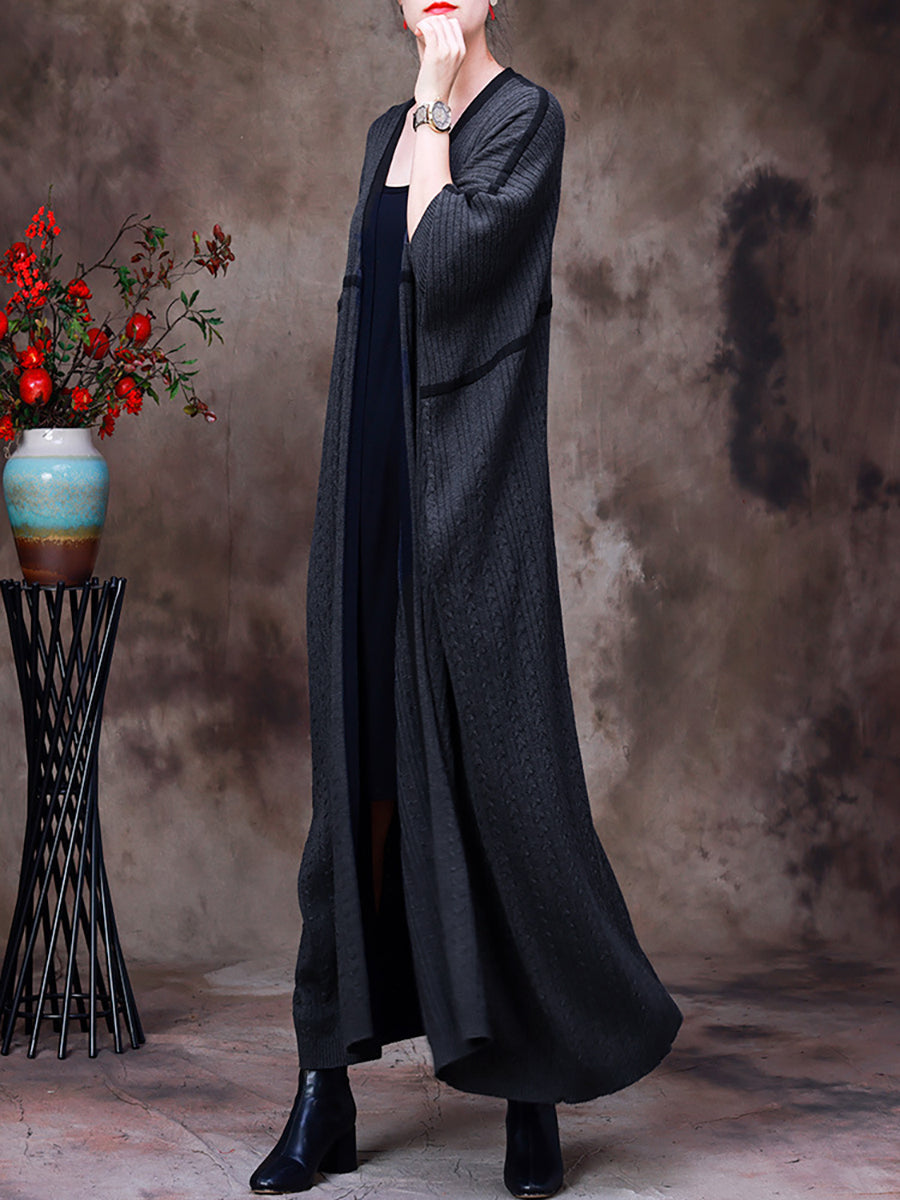 Women's Long Coat | V-Neck & Loose Fit 5
