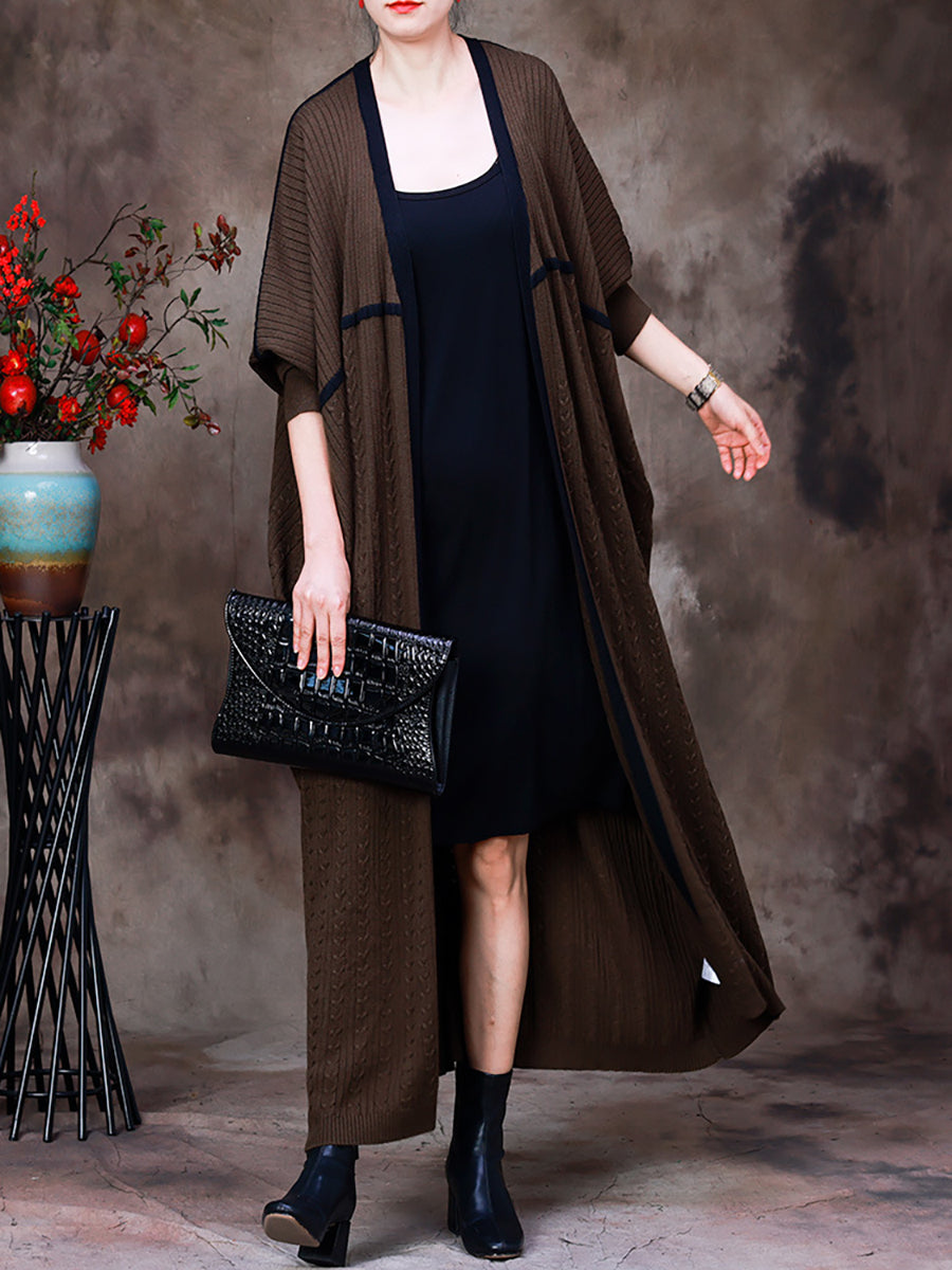Women's Long Coat | V-Neck & Loose Fit 4