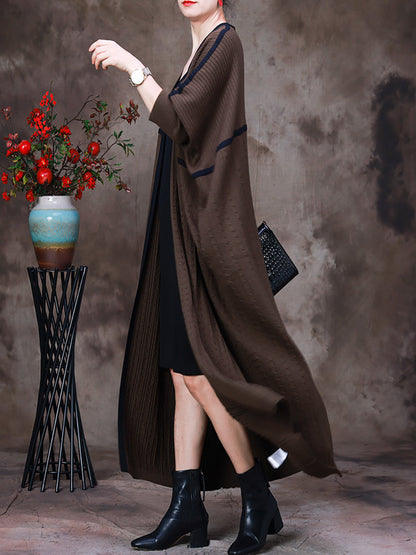 Women's Long Coat | V-Neck & Loose Fit 6