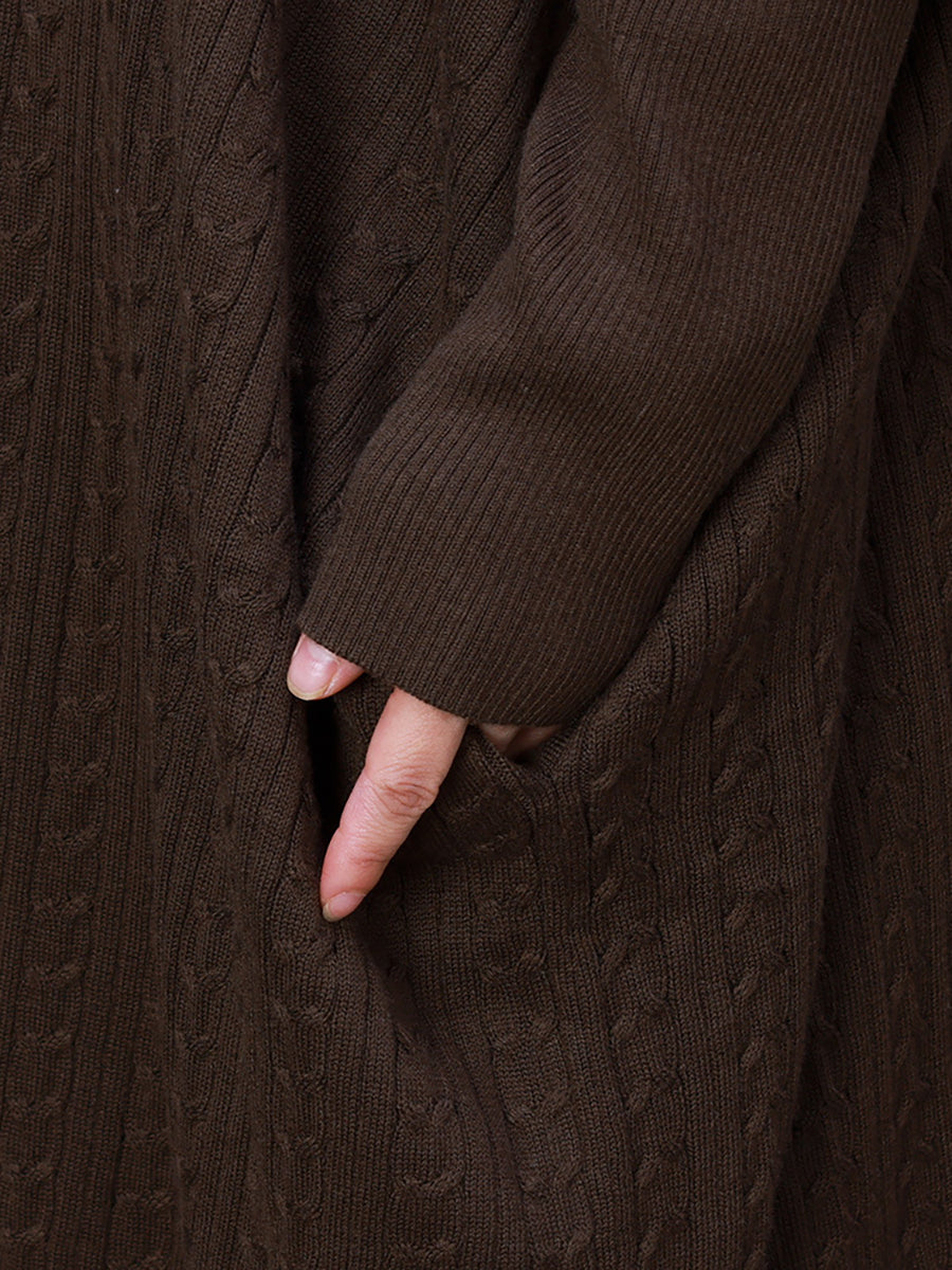 Women's Long Coat | V-Neck & Loose Fit 9