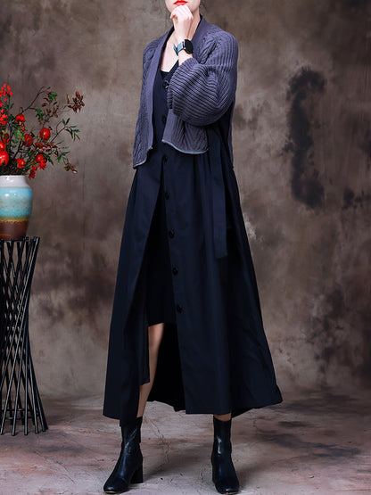 Women's Knitted Coat | Layered Two-Piece Look 7