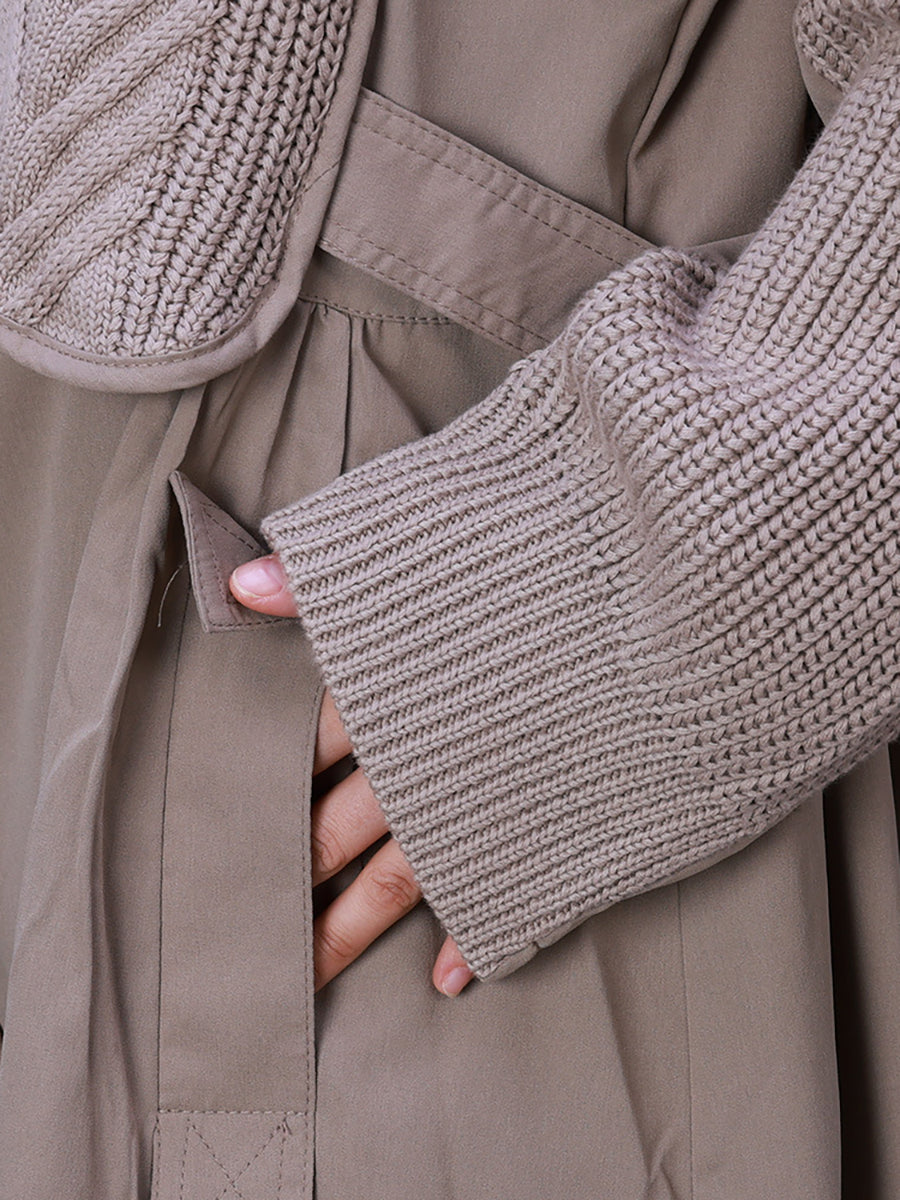 Women's Knitted Coat | Layered Two-Piece Look 9