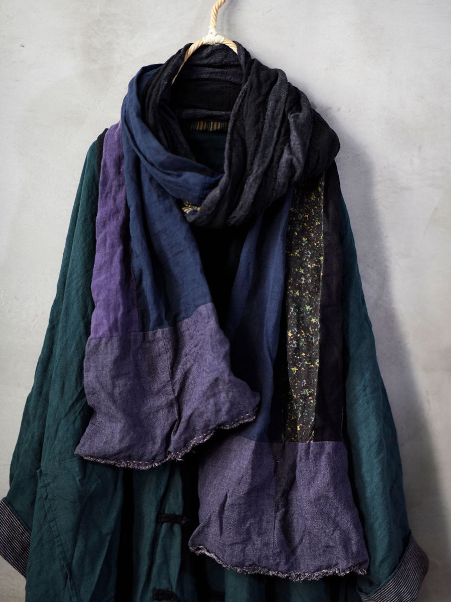 Women's Retro Stitched Scarf | Warm & Versatile 6