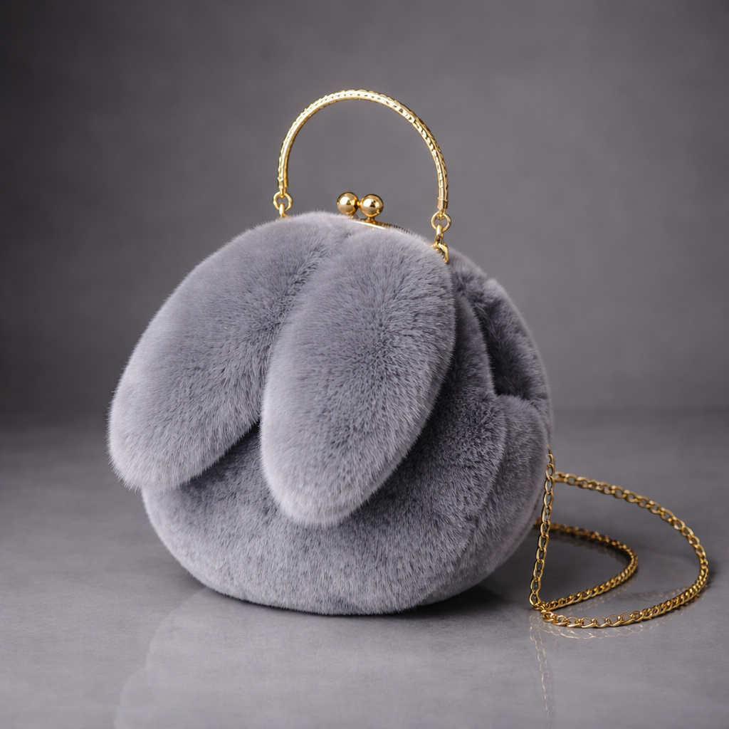 Women's Fur Handbag | Chic Bunny Ear Design 6
