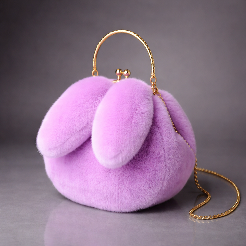 Women's Fur Handbag | Chic Bunny Ear Design 2