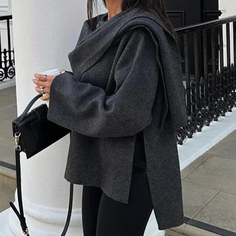 Women's Asymmetrical Winter Coat | Oversized & Warm 4