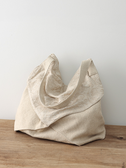 Women's Shoulder Bag | Floral Jacquard & Large Capacity 1