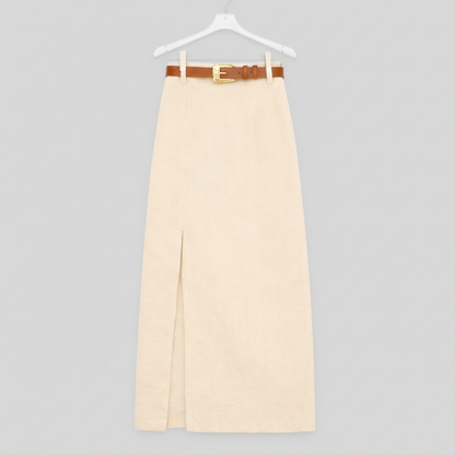 Women's Straight Skirt | Belted Waist Design 8