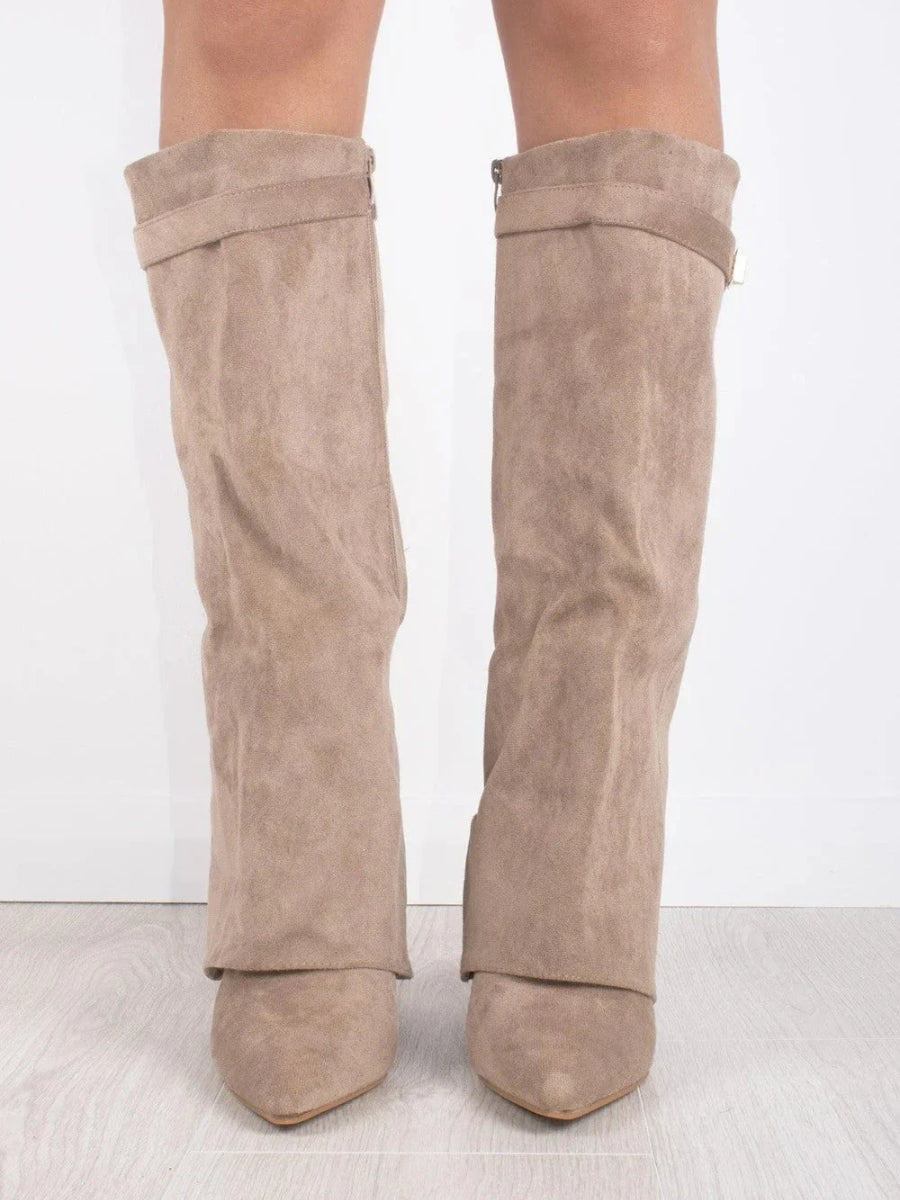 Women's Knee High Boots | Block Heel & Buckle Detail 7