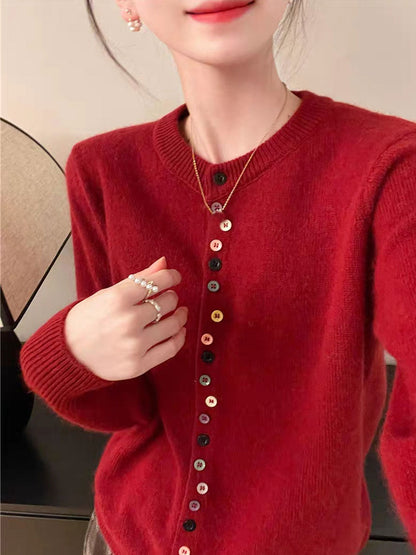 Women's Knit Cardigan | Buttoned Front & Soft Comfort 3
